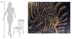 XXL Öl Gemälde 'Zebra aus Gold' | Handgemaltes Unikat