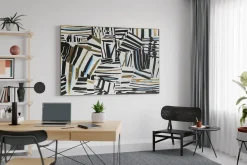 XXL Öl Gemälde 'Zebra meets Art' | Handgemaltes Unikat