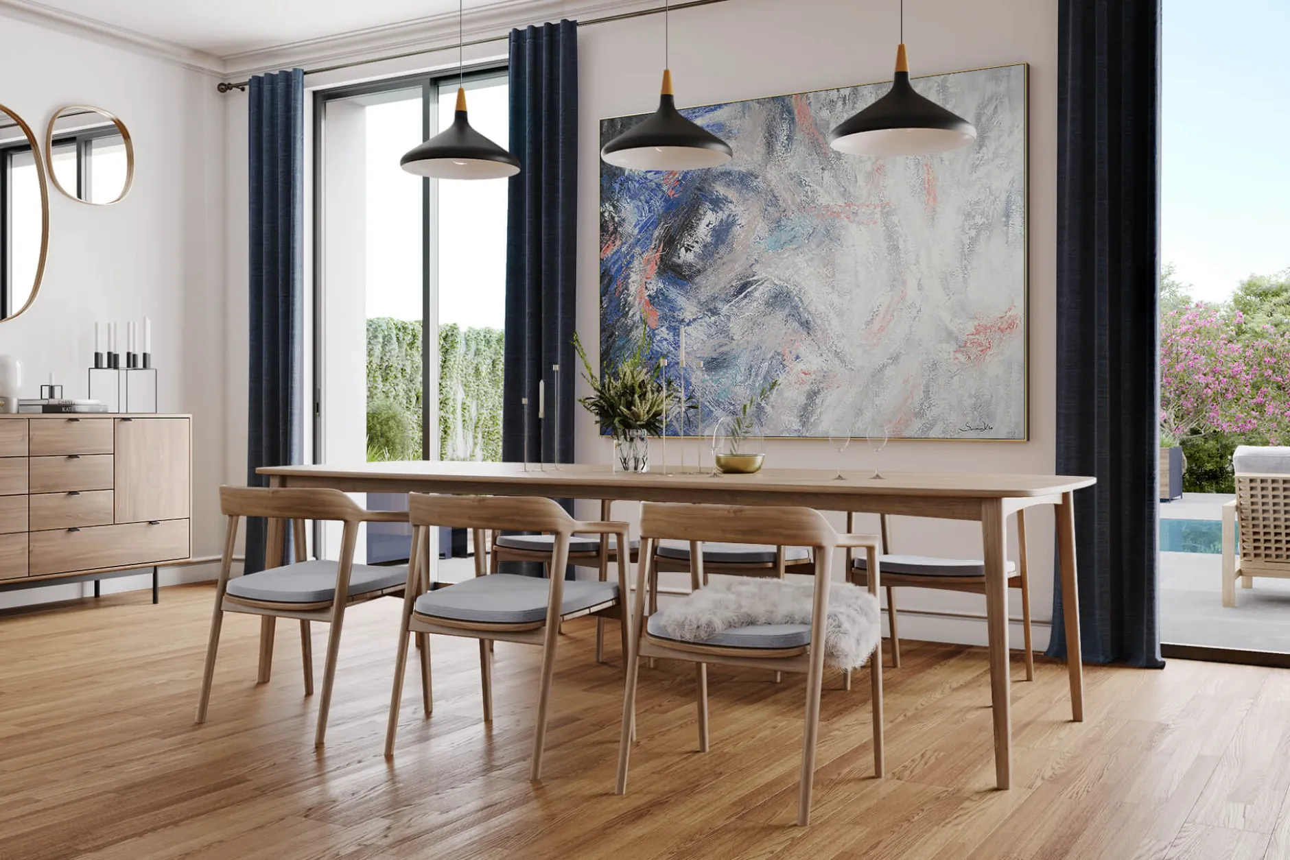 XXL Öl Gemälde 'Zeitrausch' | Handgemaltes Unikat