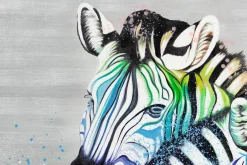 XXL Öl Gemälde 'Zweisamkeit der Zebras' | Handgemaltes Unikat